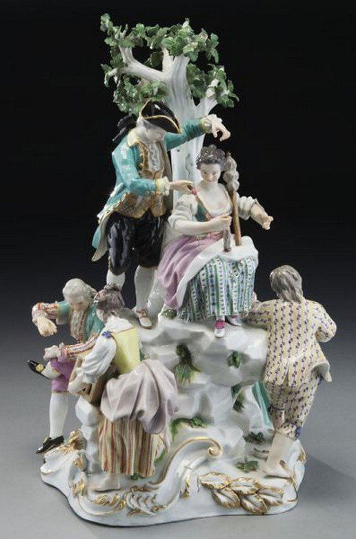 German porcelain figural group (1 of 7)