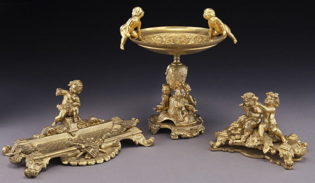 (3) Belle Epoque dore bronze table articles (1 of 8)