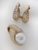 Henry Dunay 18K gold, pearl and diamond pendant - 3