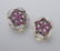 Edwardian/Deco platinum, 18K, diamond & ruby ear-