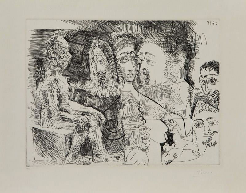 Pablo Picasso "Vieillard fantasmant" etching, (1 of 5)