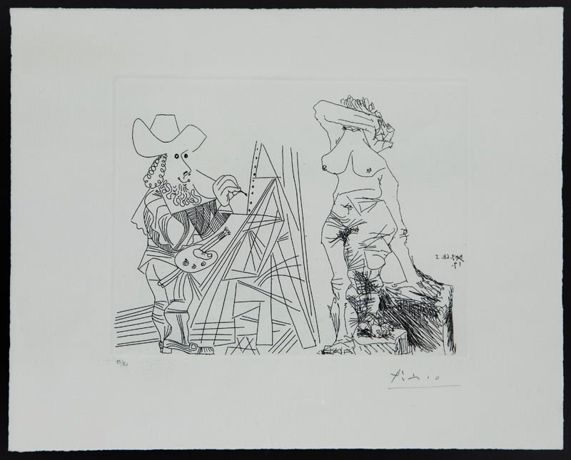 Pablo Picasso "Peintre et modele qui se cache (1 of 7)