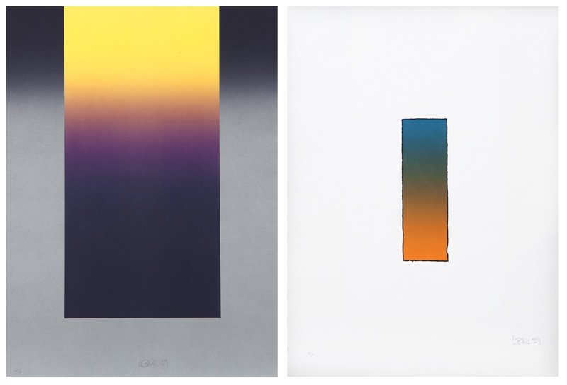 Larry Bell "Untitled" (two works) one color (1 of 9)