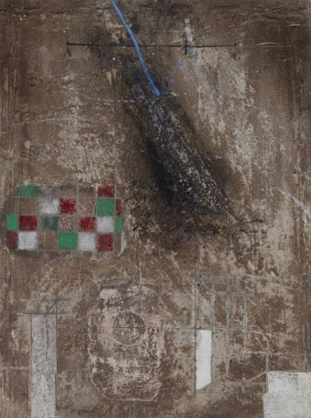 James Coignard "Assemblage dur Rouge" oil and (1 of 6)