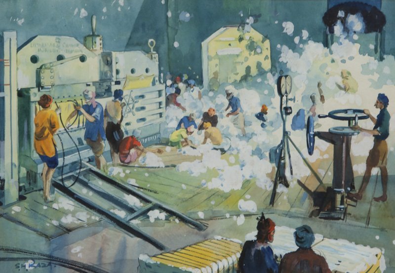 Sayed Haider Raza "Untitled (Cotton factory)" (1 of 6)