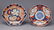 307: (2) Japanese Imari Meiji plates, fan shaped