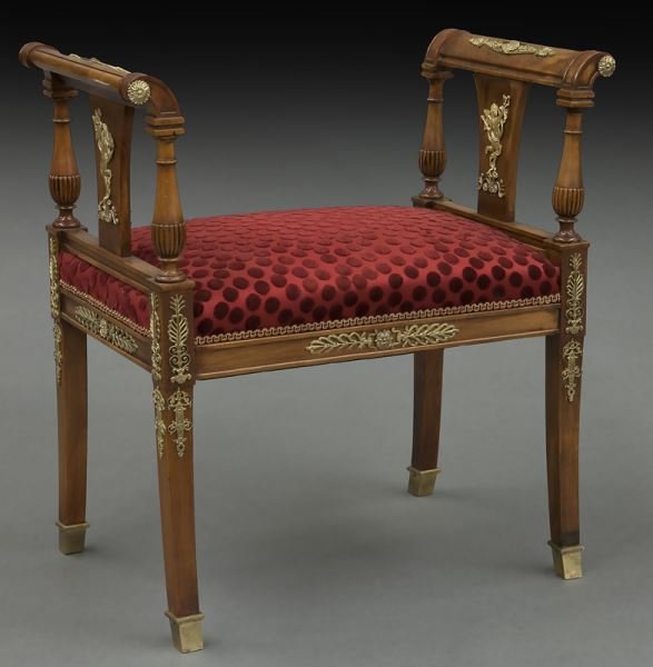 French Empire style dressing stool (1 of 7)