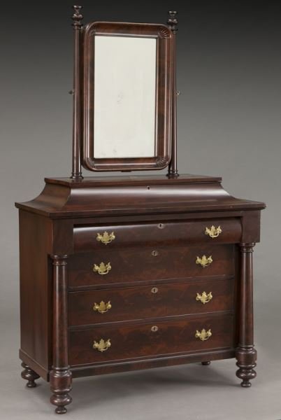 American Empire flame mahogany dressing table (1 of 8)