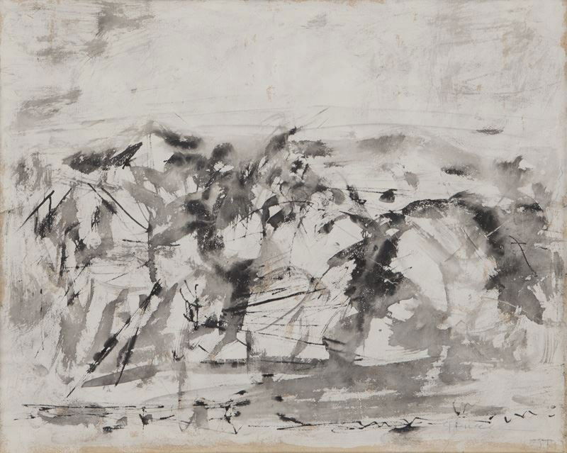 Everett Spruce "Wave" ink on paper, c. 1961. (1 of 5)