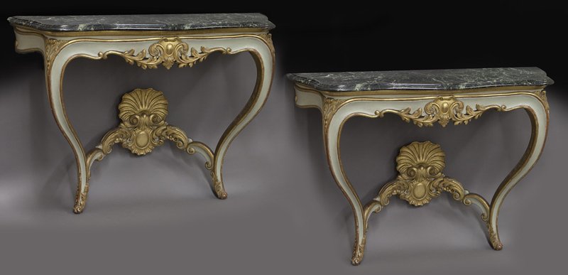 Pr. French Rococo style consoles, (1 of 6)