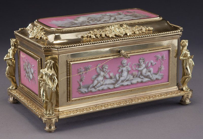 Dore bronze and Sevres style dresser box (1 of 6)