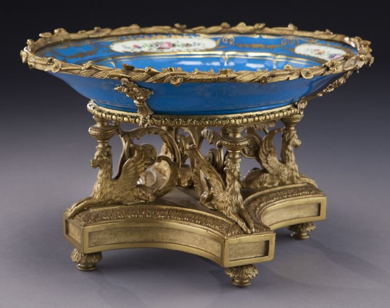 Sevres style ormolu mounted centerpiece (1 of 6)