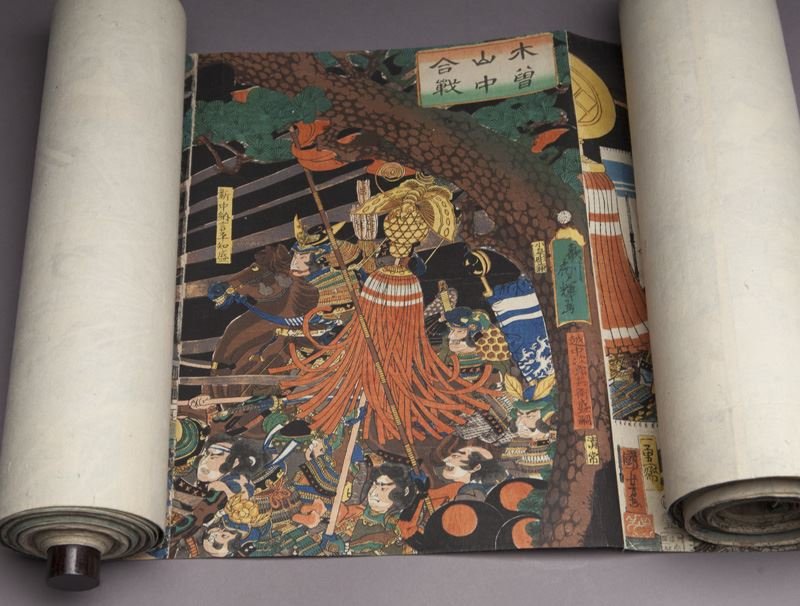 Collection of ninety Japanese woodblock prints, (1 of 9)