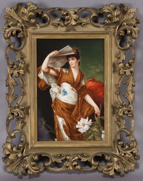 Framed KPM porcelain plaque (1 of 5)