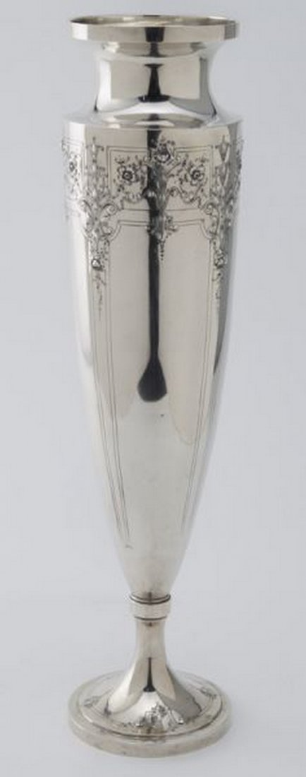 Barbour Silver Co. & Intl. sterling silver vase, (1 of 8)