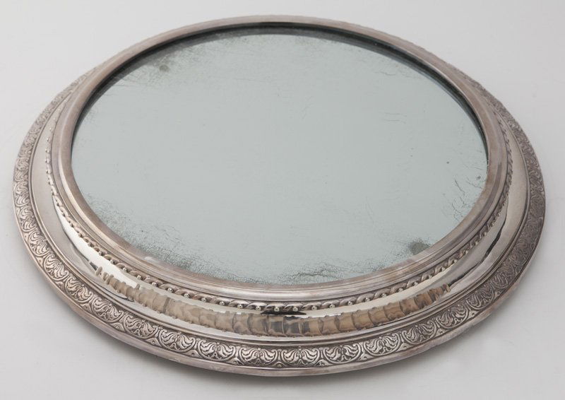 Victorian silverplate mirrored plateau (1 of 5)