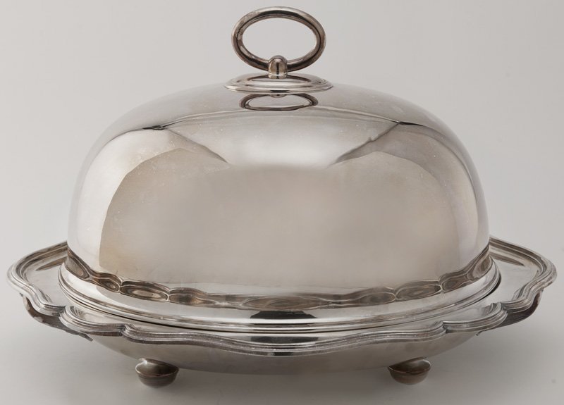 Large English silverplate meat dome (1 of 7)