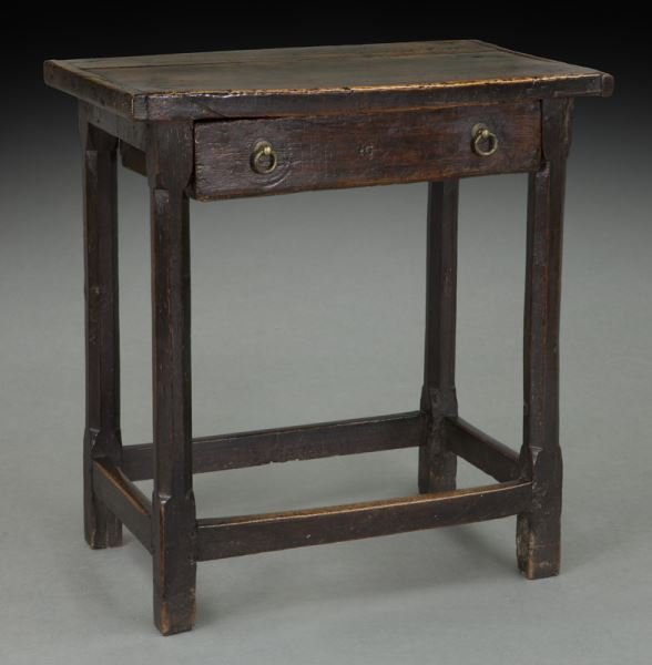 17th C. Cromwellian one drawer side table (1 of 10)