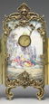 135: Miniature French Limoges enamel screen clock - 2