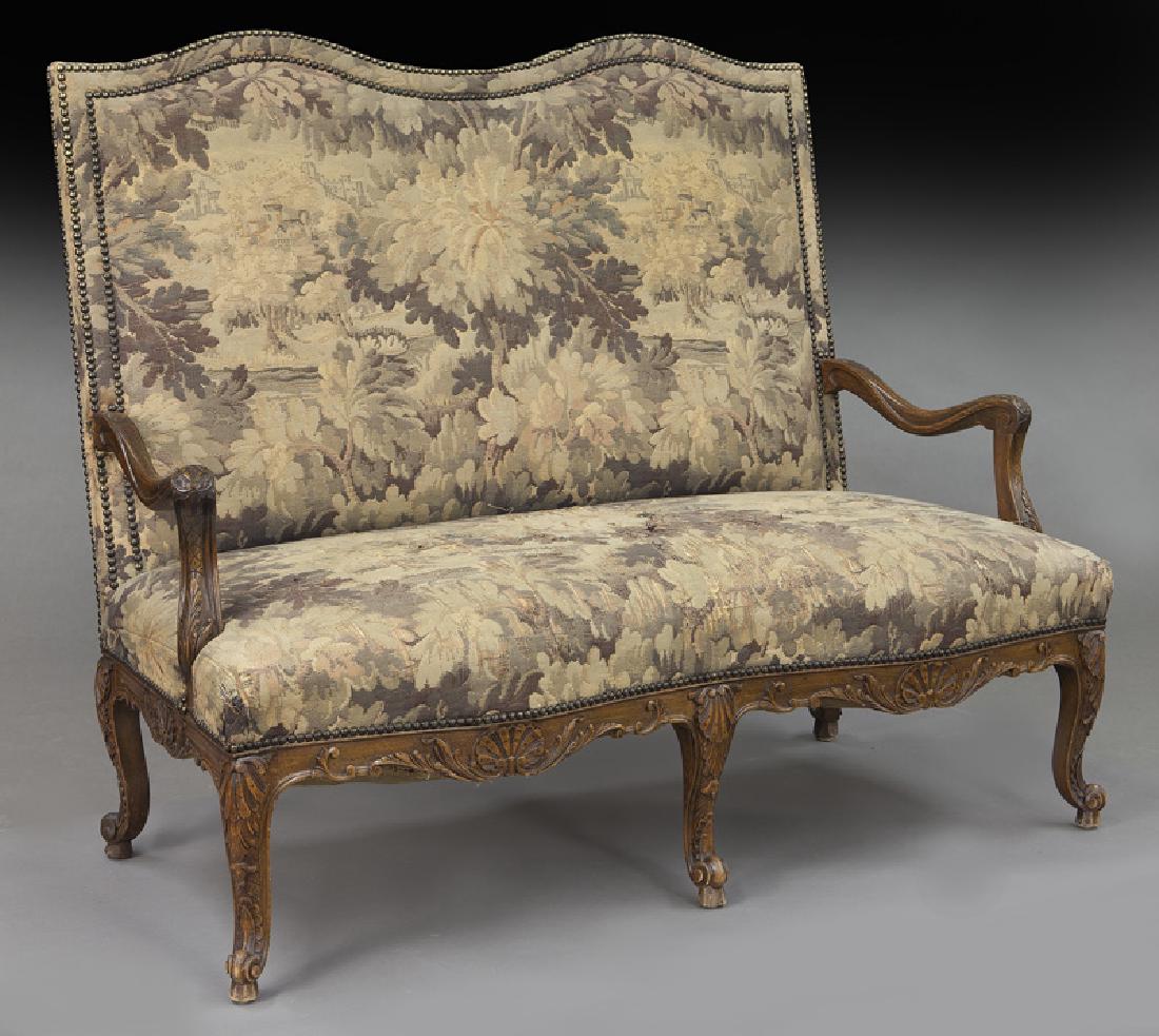 19th C. Louis XV style carved canape, (1 of 7)