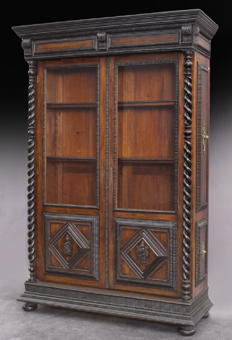 Portuguese rosewood double door bookcase (1 of 10)