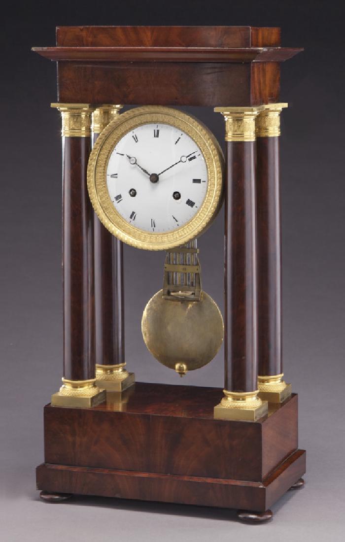 French Portico mantel clock, (1 of 9)
