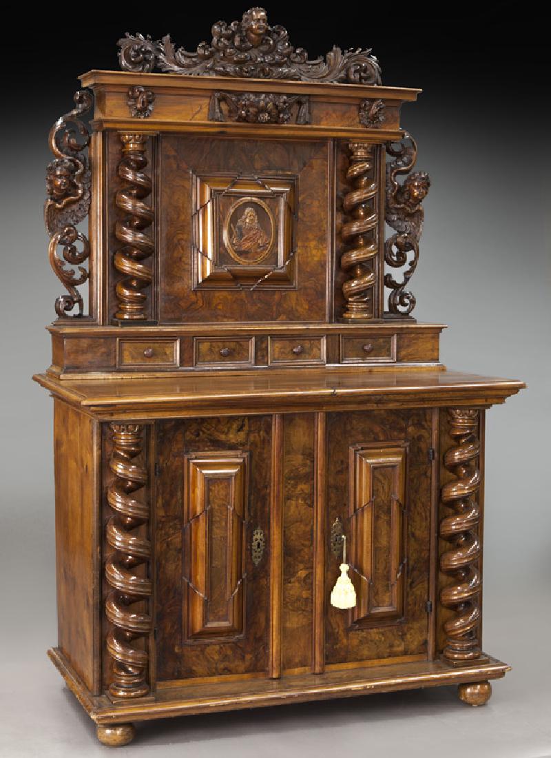 French Alsacienne burl walnut cabinet, (1 of 10)