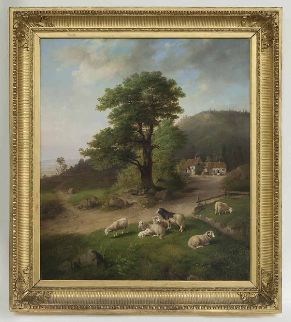 Carl Jutz "Untitled (Image of farm scene with (1 of 6)