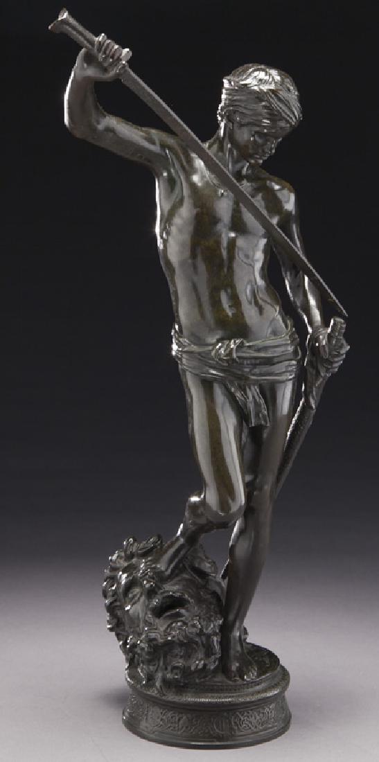 Antonin Mercié bronze depicting David (1 of 8)