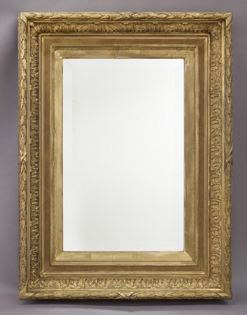 Carved and giltwood rectangular mirror, (1 of 5)