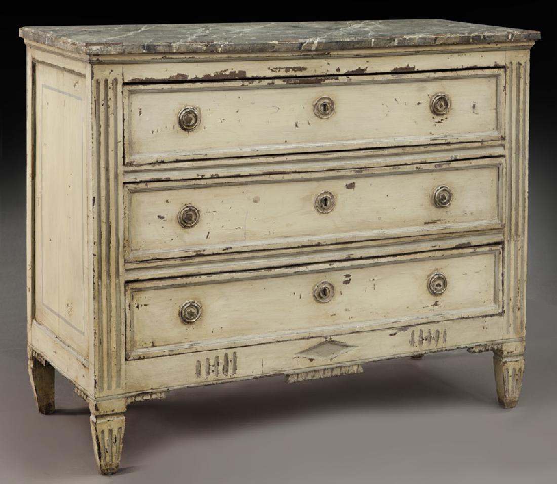 19th C. French faux-painted commode, (1 of 8)