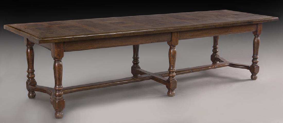 Late 19th C. French chestnut farm table (1 of 10)