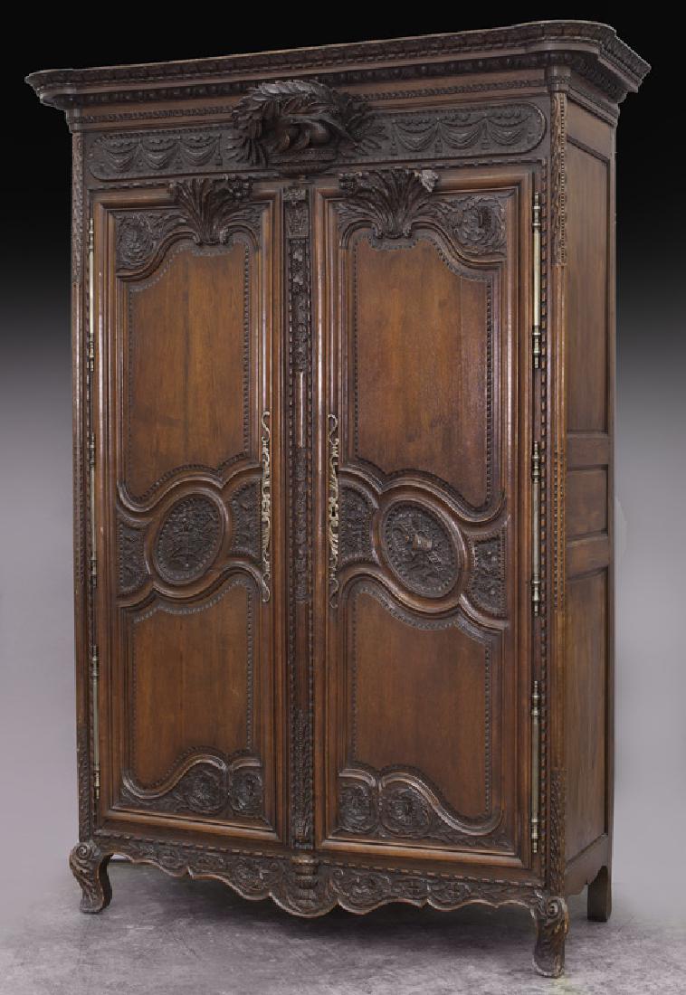 18th C. French bridal armoire, (1 of 9)