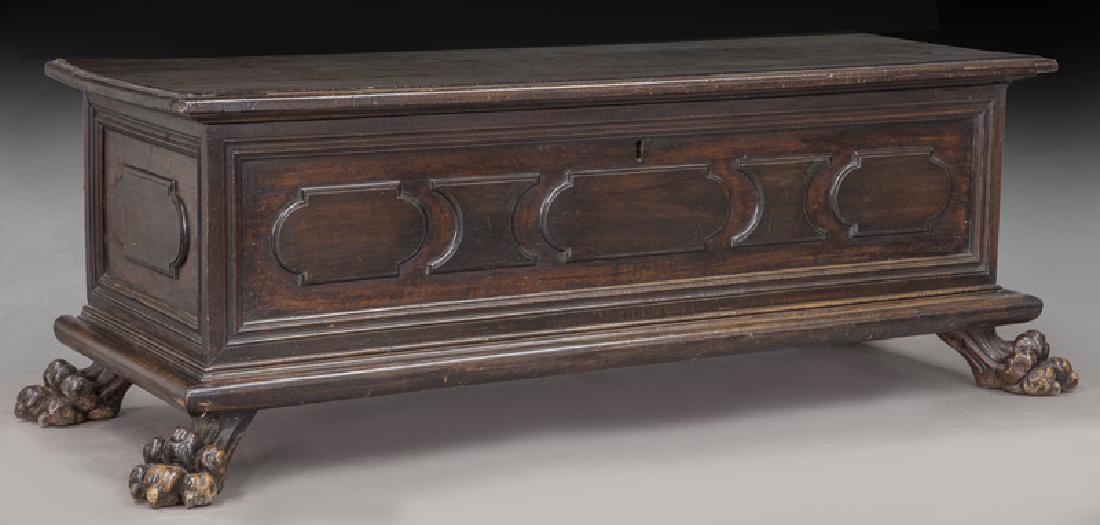 Early 19th C. Italian walnut cassone, (1 of 8)