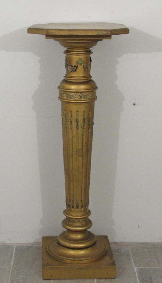 Classical Gilt Decorated Pedestal (1 of 6)