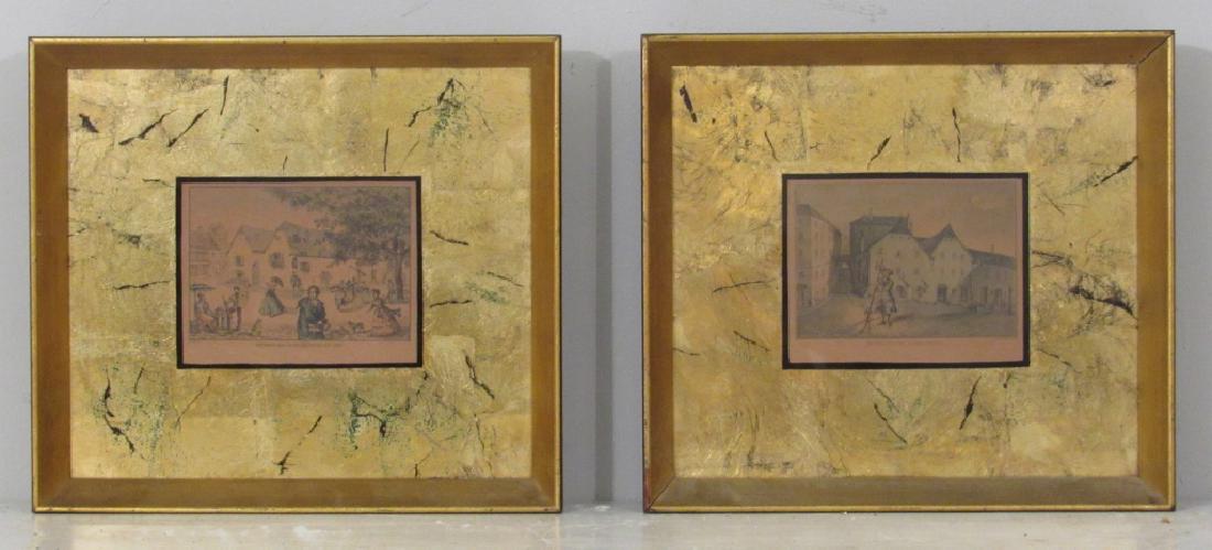 Pair Prints in Eglomise Frames (1 of 5)