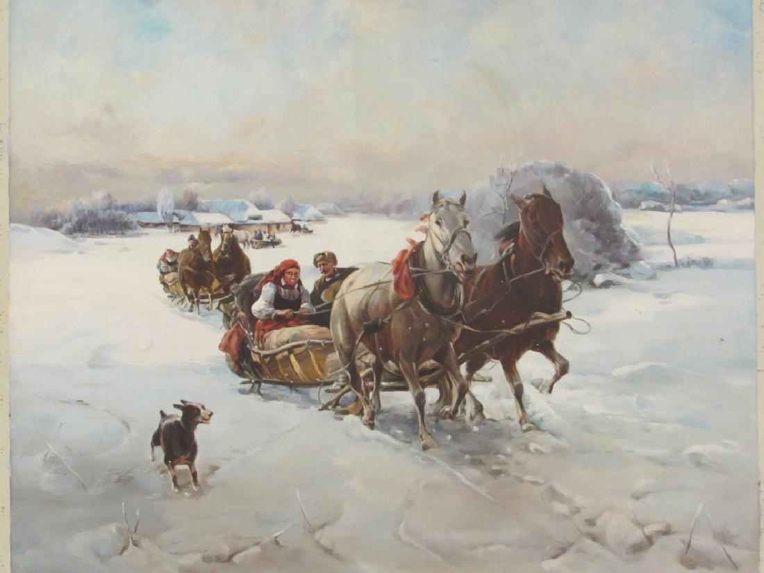 Signed Barberini - Oil on Unstretched Canvas (1 of 6)