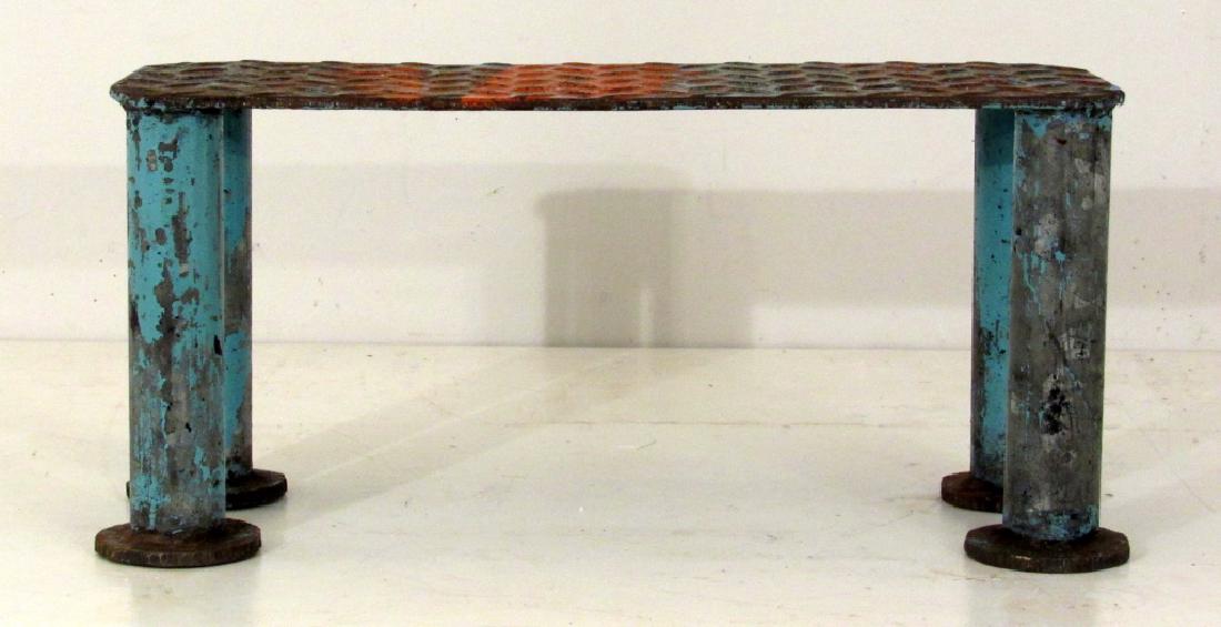 Industrial "Shabby Chic" Painted Step Stool (1 of 5)