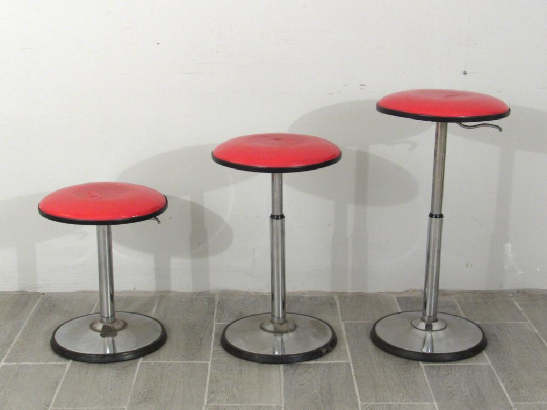 Set of Three Chrome Bar Stools (1 of 5)