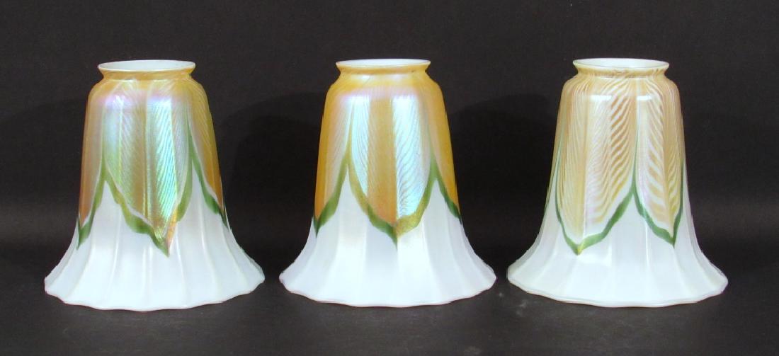 3 Quezal Art Glass Shades (1 of 5)