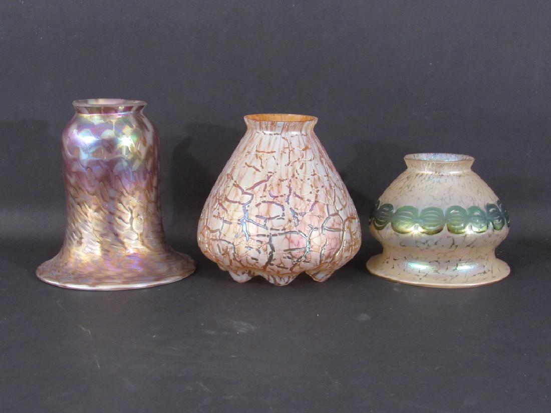 3 Assorted Art Glass Shades (1 of 6)