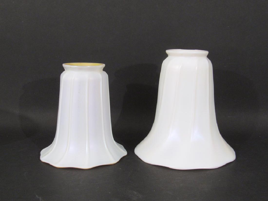 2 White Art Glass Shades (1 of 5)