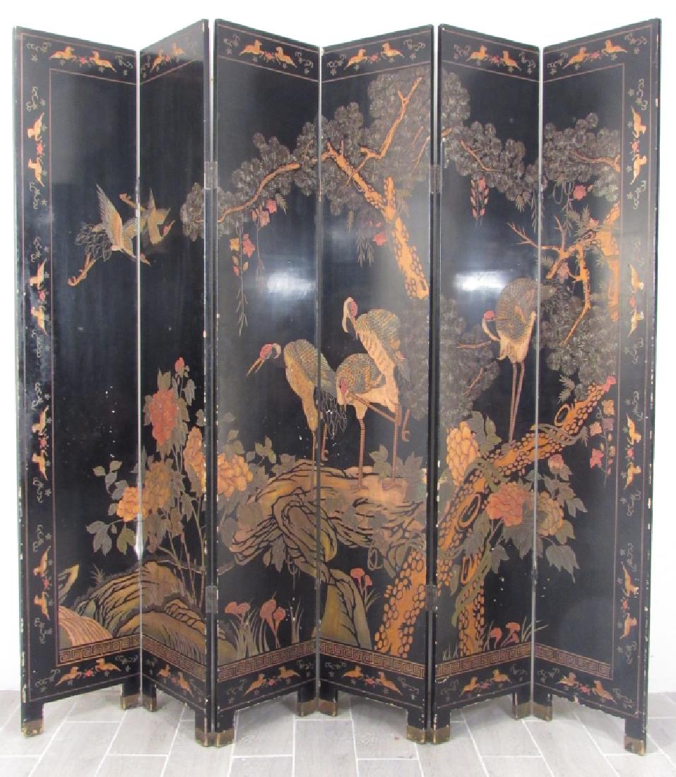 Chinese Coromaldel Floor Screen (1 of 6)