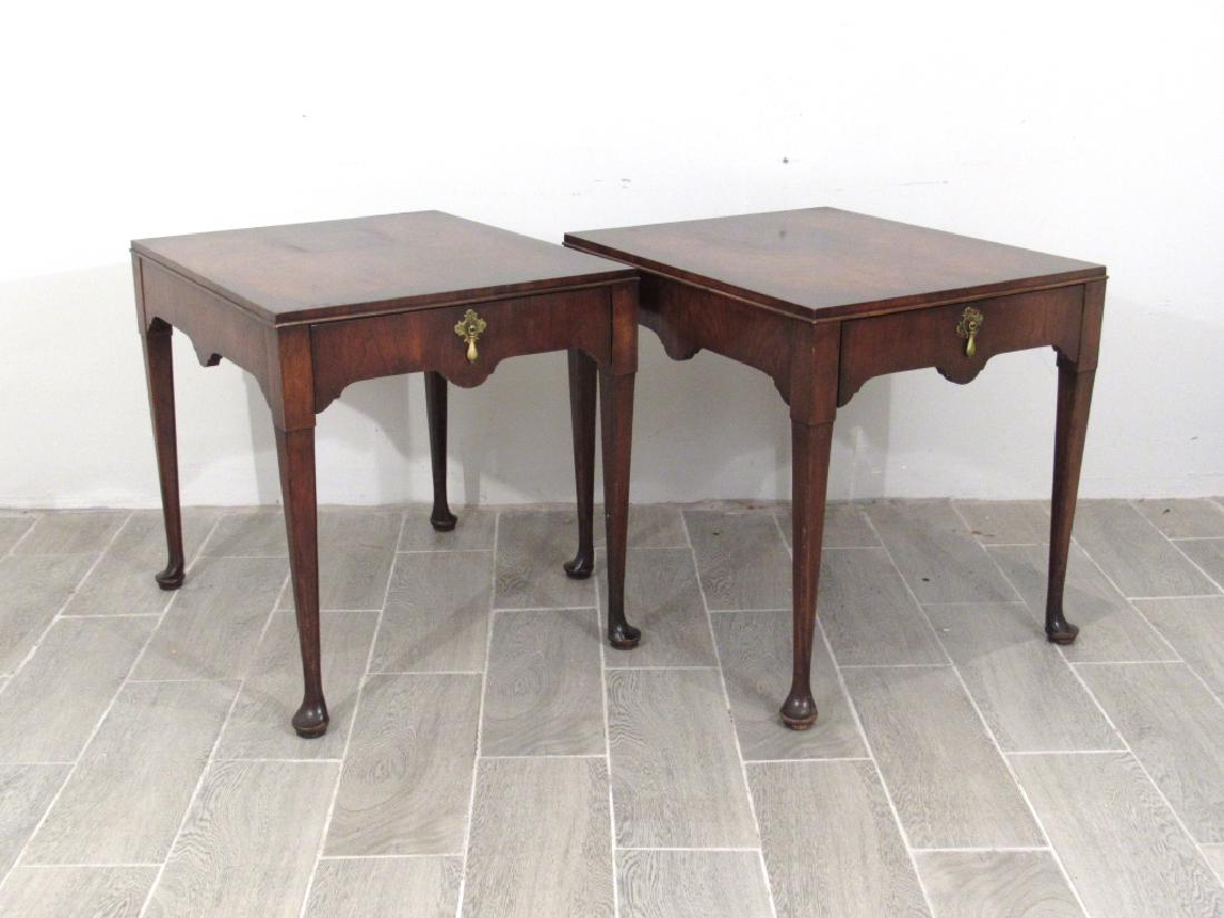 Pair Queen Anne Style Side Tables by Baker (1 of 5)