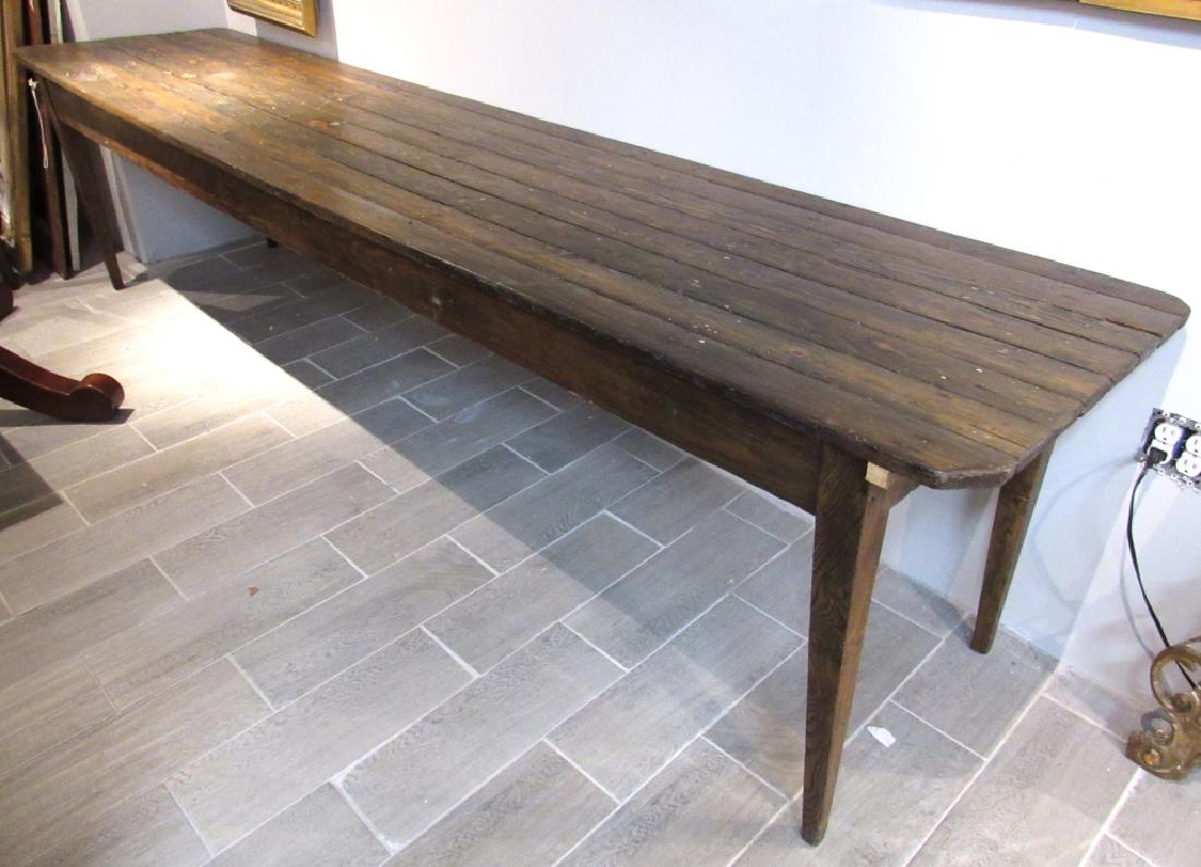 Antique Wood Plank Top Farm / Tavern Table (1 of 5)