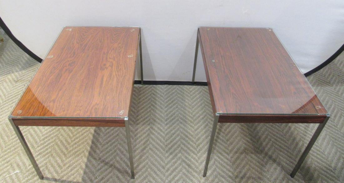 Pair Mid Century Rosewood Lamp Tables (1 of 6)