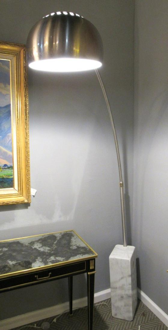 Modern Alloy and Marble Base Arc Floor Lamp (1 of 4)