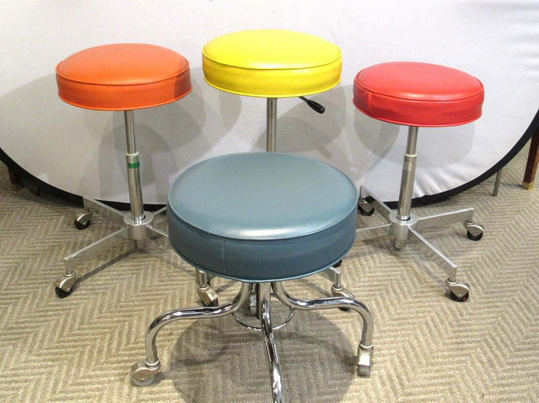 Set of 3 AND 1 Chrome Bar Stools (1 of 4)