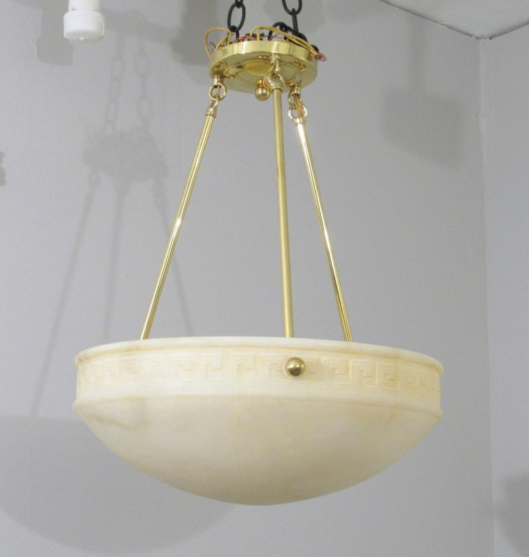 Art Deco Style Alabaster Dome Fixture (1 of 4)