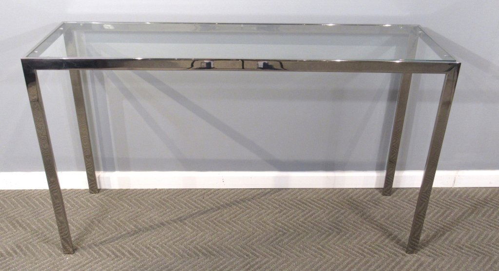 Attributed to Knoll Chrome Console (1 of 4)